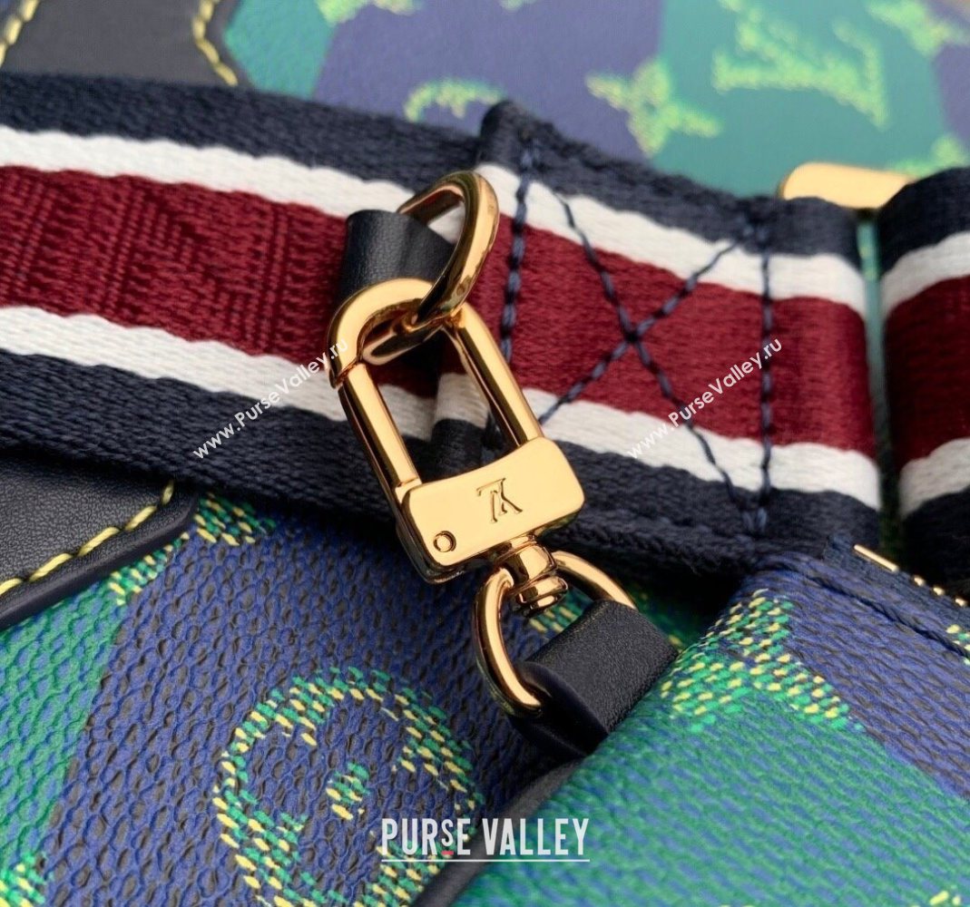 Louis Vuitton Mens Trio Messenger Bag in Blue Stripes Monogram Heritage Canvas 2025 M26026 (KI-251126019)