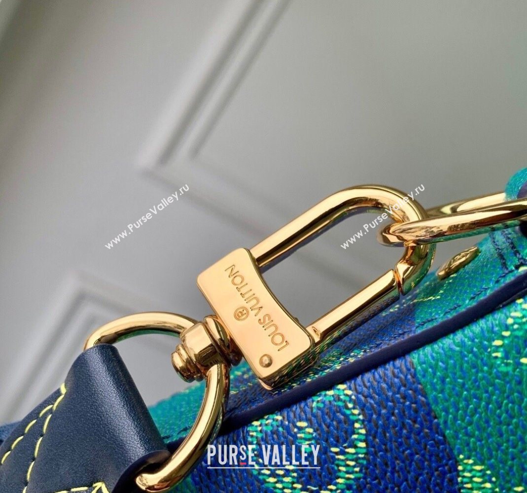 Louis Vuitton Mens Trio Messenger Bag in Blue Stripes Monogram Heritage Canvas 2025 M26026 (KI-251126019)