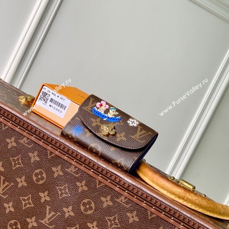 Louis Vuitton Rosalie Coin Purse Wallet in Vivenne Winter Holiday/Monogram Blue Frost M15323 2025 (KI-251125105)