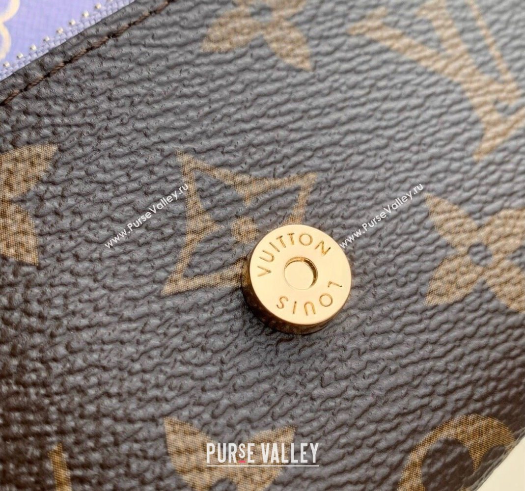 Louis Vuitton Rosalie Coin Purse Wallet in Vivenne Winter Holiday/Monogram Blue Frost M15323 2025 (KI-251125105)