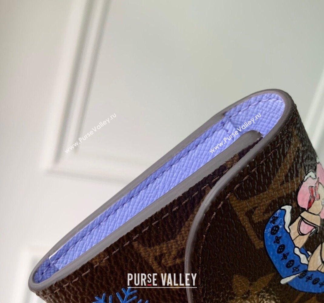 Louis Vuitton Rosalie Coin Purse Wallet in Vivenne Winter Holiday/Monogram Blue Frost M15323 2025 (KI-251125105)