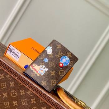 Louis Vuitton Passport Cover Vivienne/Monogram Blue Frost 2025 M15320 (KI-251125106)