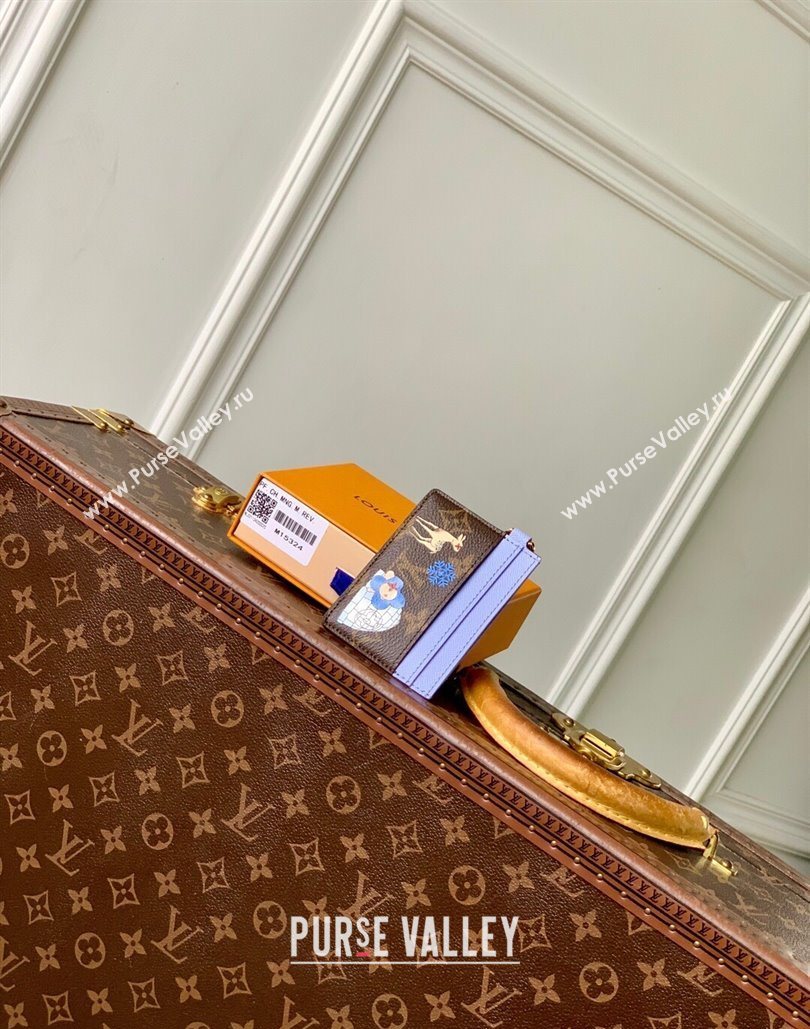 Louis Vuitton LV Charms Card Holder Wallet Vivienne Mascot/Blue 2025 M15324 (KI-251125100)