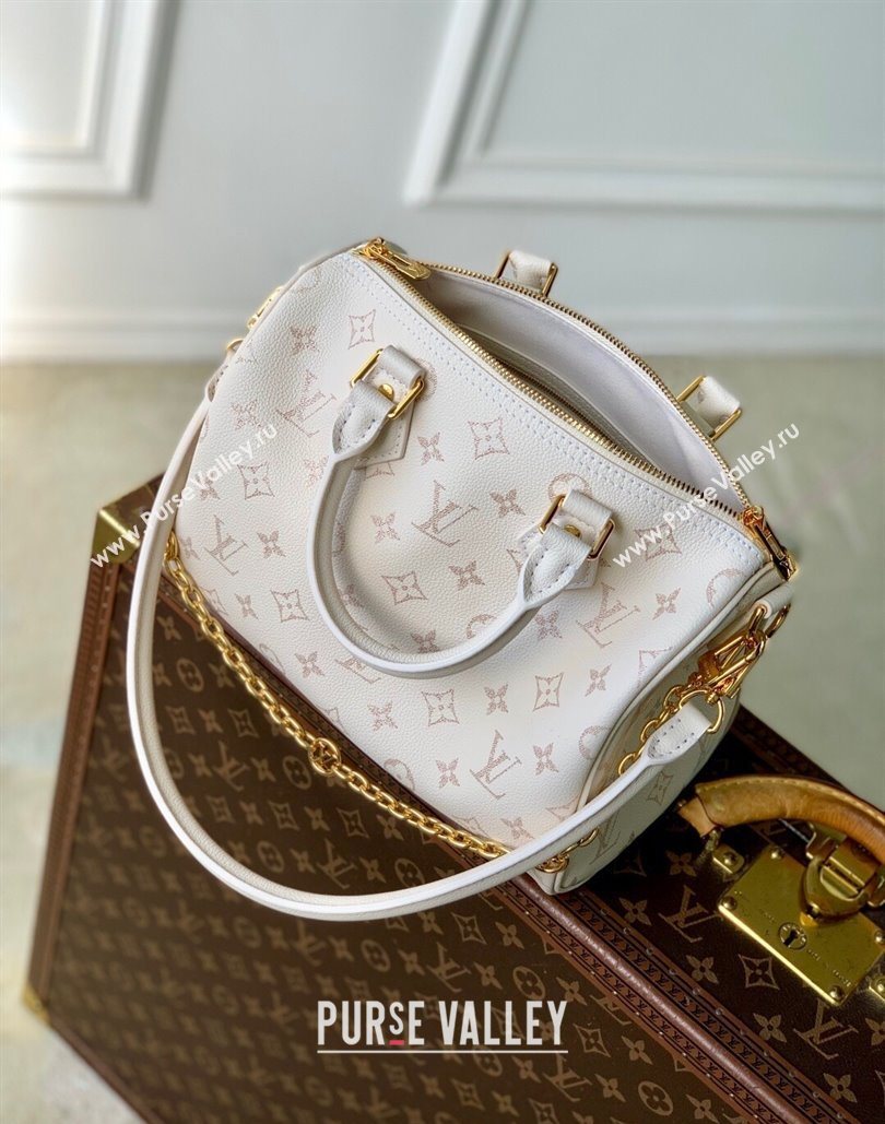 Louis Vuitton Speedy Bandouliere 25 Bag in Monogram Leather White 2025 M26690 (KI-251126059)