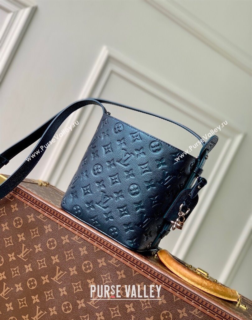 Louis Vuitton All In BB Bucket Bag in Shimmery Ink Blue Leather M26430 2025 (KI-251126063)