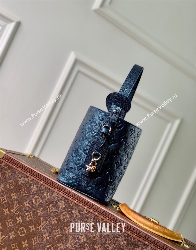 Louis Vuitton All In BB Bucket Bag in Shimmery Ink Blue Leather M26430 2025 (KI-251126063)