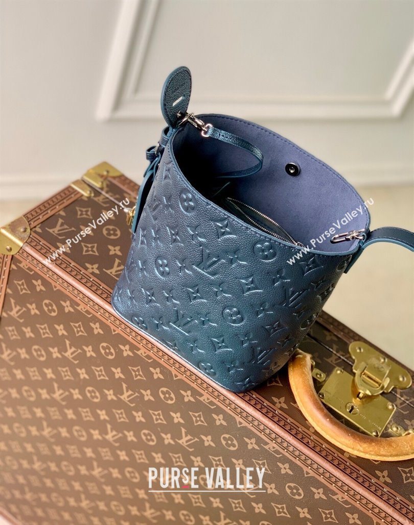 Louis Vuitton All In BB Bucket Bag in Shimmery Ink Blue Leather M26430 2025 (KI-251126063)