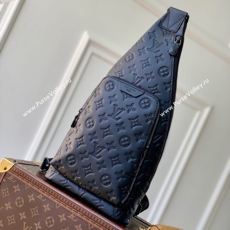 Louis Vuitton Mens Duo Slingbag in Black Monogram Shadow Leather M26730 2025 (KI-251126064)
