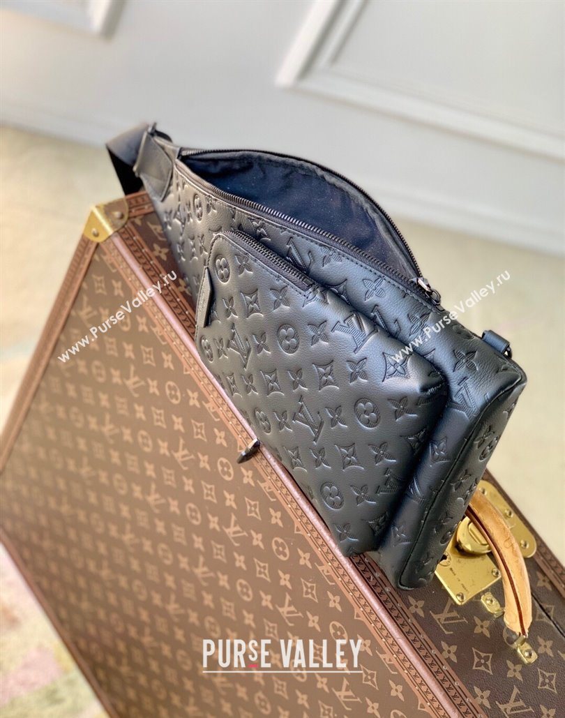 Louis Vuitton Mens Duo Slingbag in Black Monogram Shadow Leather M26730 2025 (KI-251126064)