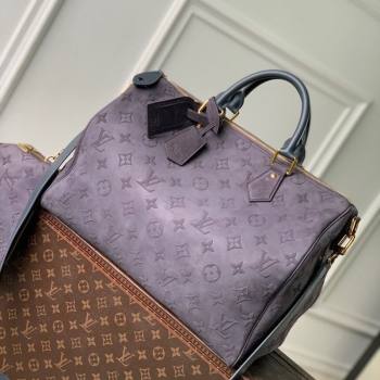 Louis Vuitton Speedy P9 Bandouliere 40 Bag in Grey Suede 2025 M15225 (KI-251126065)