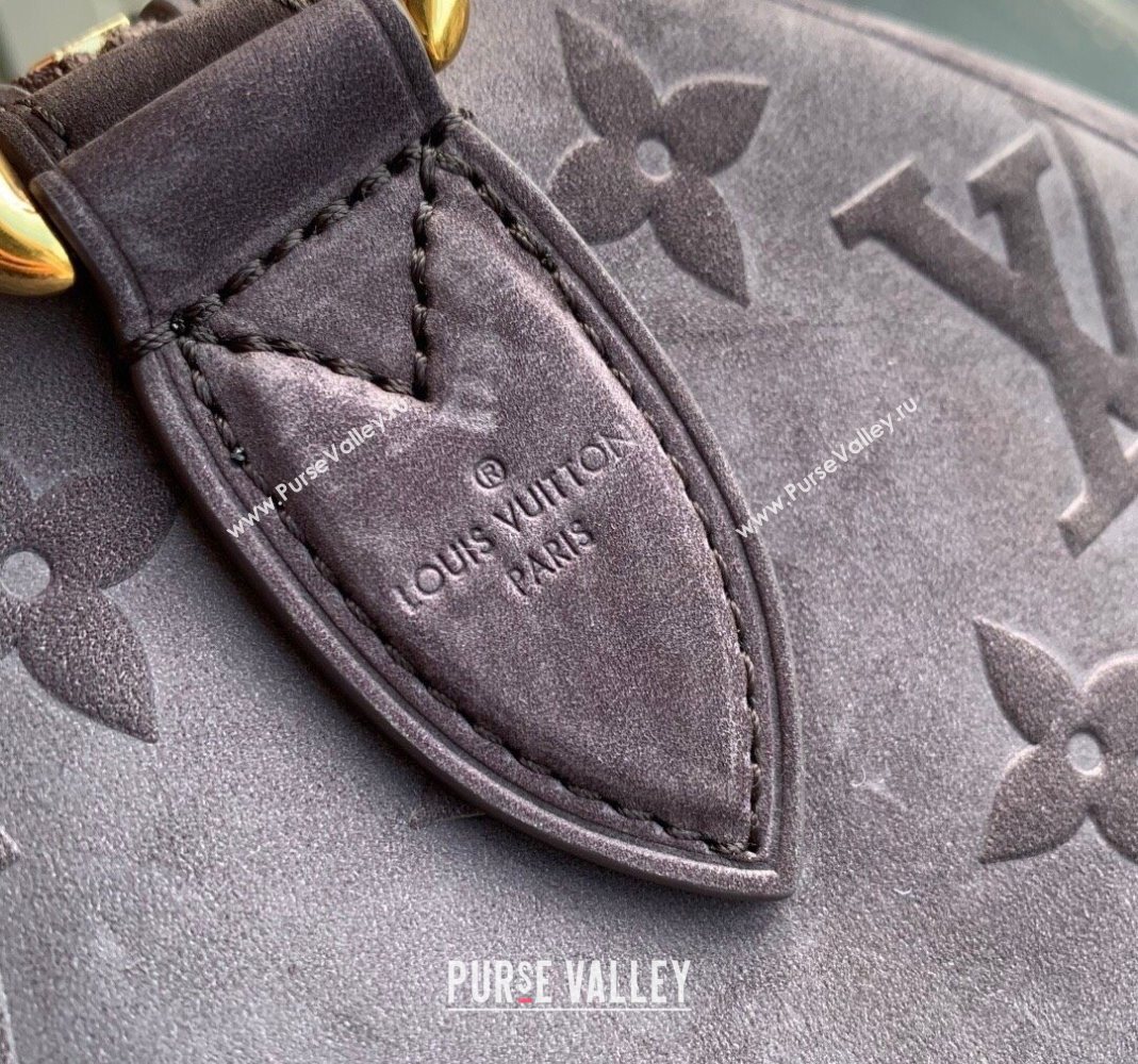 Louis Vuitton Speedy P9 Bandouliere 40 Bag in Grey Suede 2025 M15225 (KI-251126065)