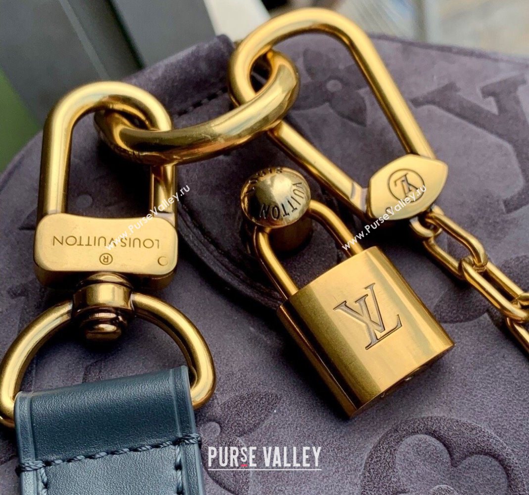 Louis Vuitton Speedy P9 Bandouliere 40 Bag in Grey Suede 2025 M15225 (KI-251126065)