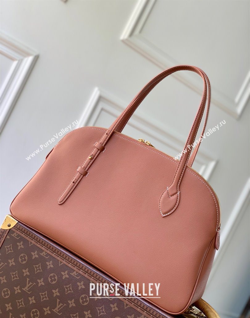 Louis Vuitton Low Key Duffle Tote Bag in Black Calf leather Cognac Brown 2025 M26257 (KI-251126054)