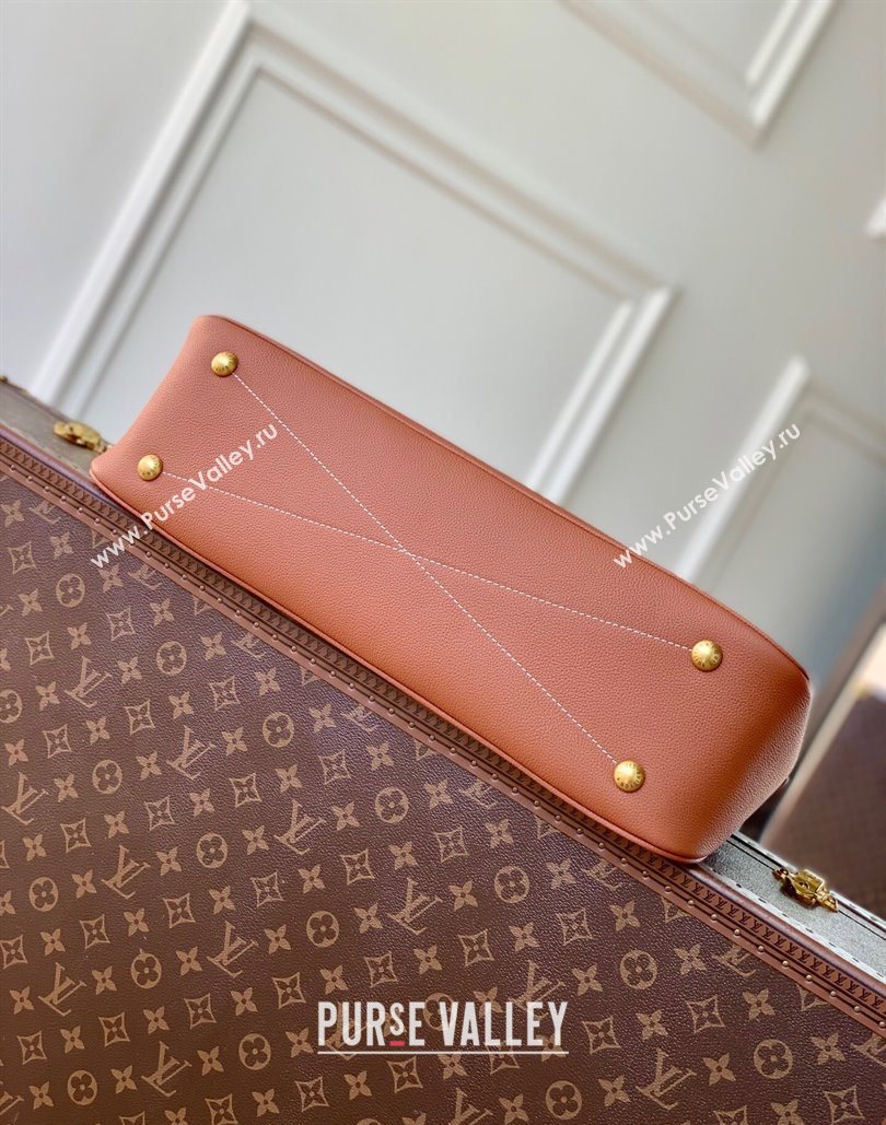 Louis Vuitton Low Key Duffle Tote Bag in Black Calf leather Cognac Brown 2025 M26257 (KI-251126054)