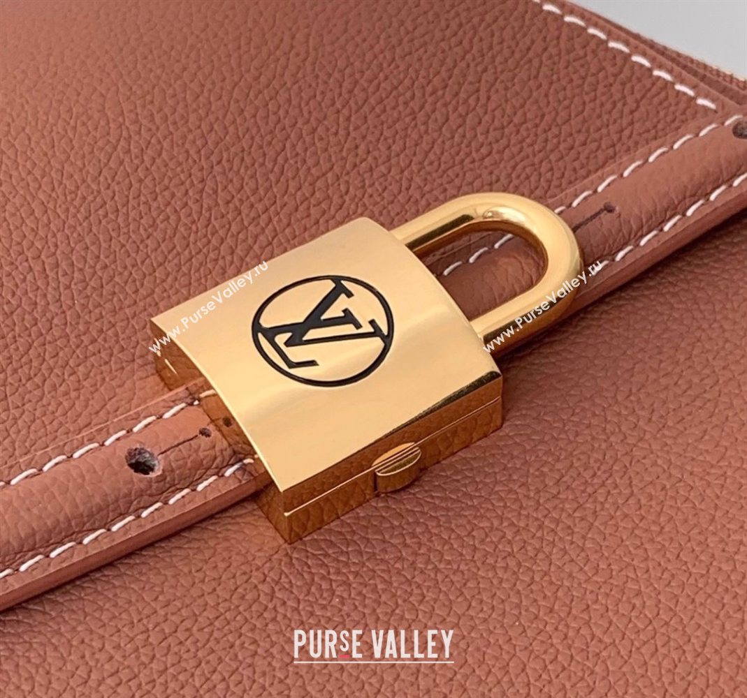 Louis Vuitton Low Key Duffle Tote Bag in Black Calf leather Cognac Brown 2025 M26257 (KI-251126054)