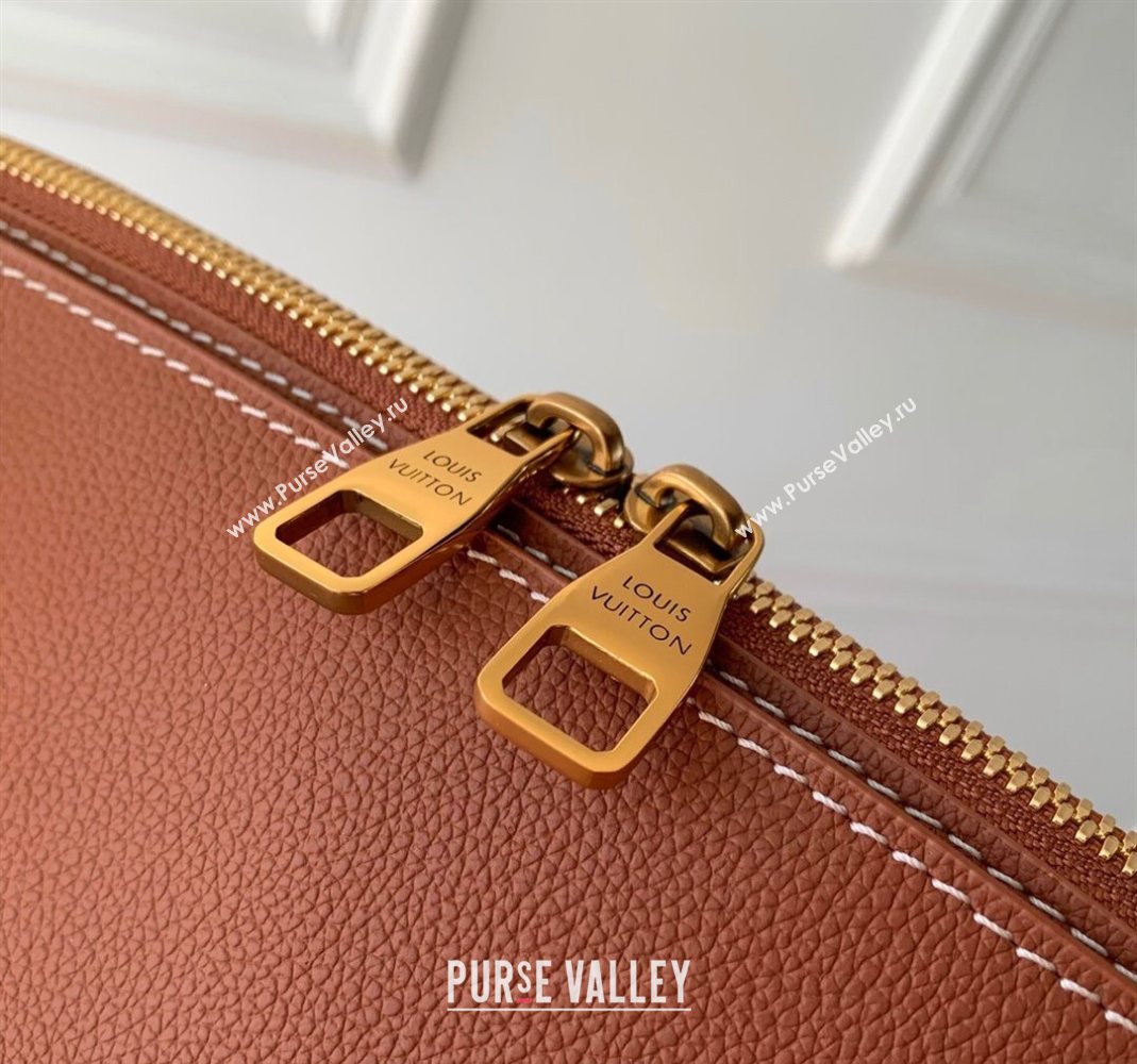 Louis Vuitton Low Key Duffle Tote Bag in Black Calf leather Cognac Brown 2025 M26257 (KI-251126054)