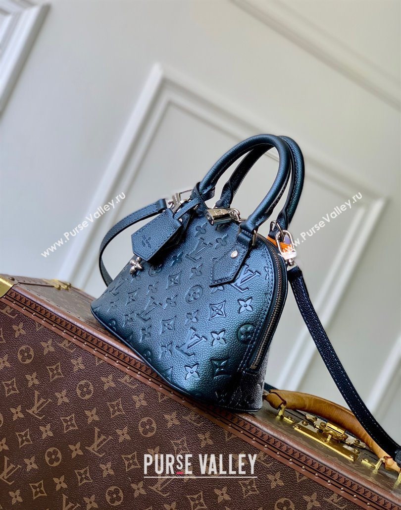 Louis Vuitton Alma BB bag in Shimmery Ink Blue Leather 2025 M26686 (KI-251126076)
