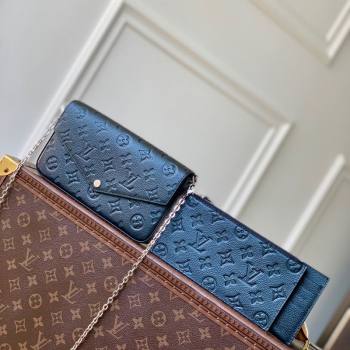 Louis Vuitton Pochette Felicie Mini Bag Shimmery Ink Blue 2025 M27048 (KI-251126077)