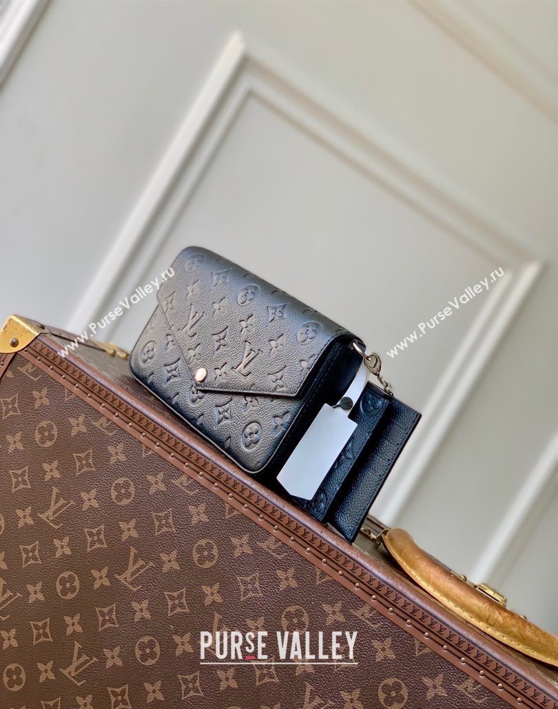 Louis Vuitton Pochette Felicie Mini Bag Shimmery Ink Blue 2025 M27048 (KI-251126077)