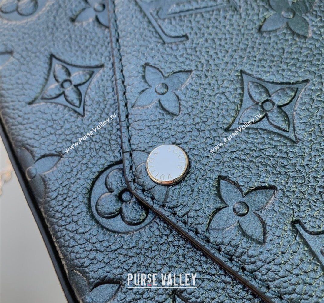 Louis Vuitton Pochette Felicie Mini Bag Shimmery Ink Blue 2025 M27048 (KI-251126077)