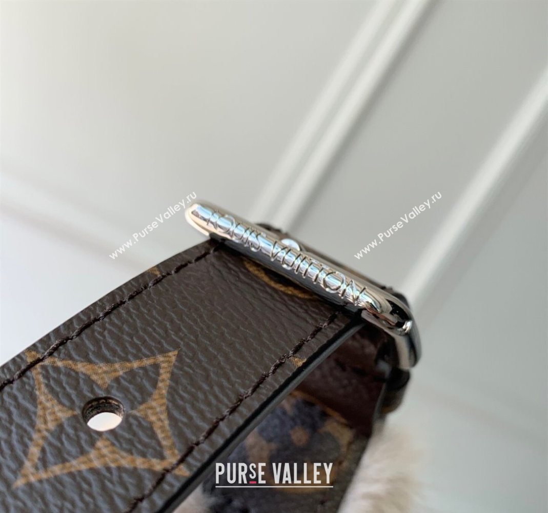 Louis Vuitton Hills Pochette Hobo Bag in Grey Mink Fur 2025 M15031 (KI-251126079)