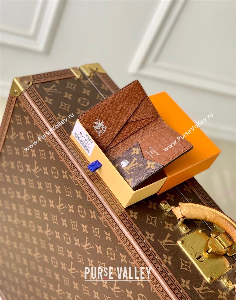 Louis Vuitton Pocket Organizer Wallet in Monogram Forest Canvas Brown 2025 M27020 (KI-251126080)