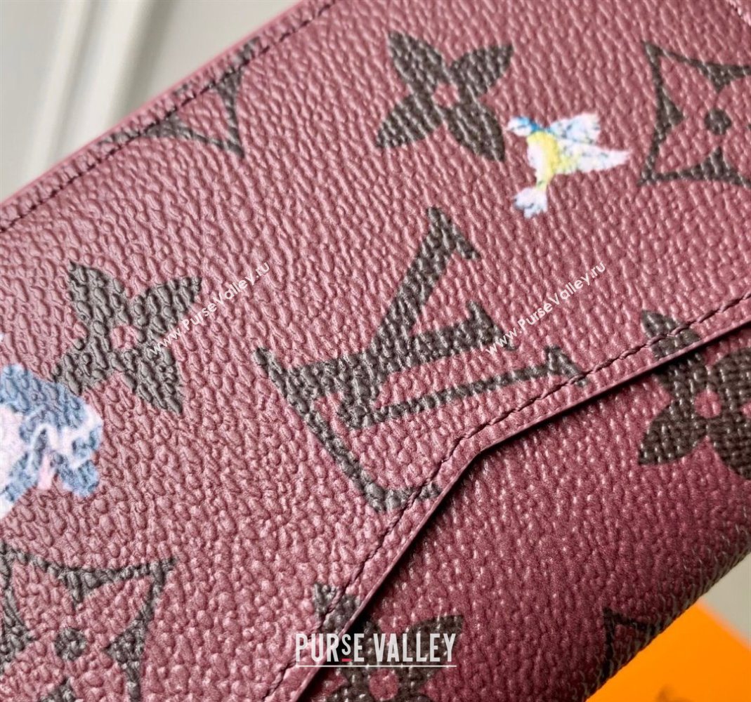 Louis Vuitton Pocket Organizer Wallet in Monogram Forest Canvas Burgundy 2025 M27021 (KI-251126081)