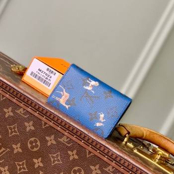Louis Vuitton Pocket Organizer Wallet in Monogram Forest Canvas Navy Blue 2025 M26979 (KI-251126082)