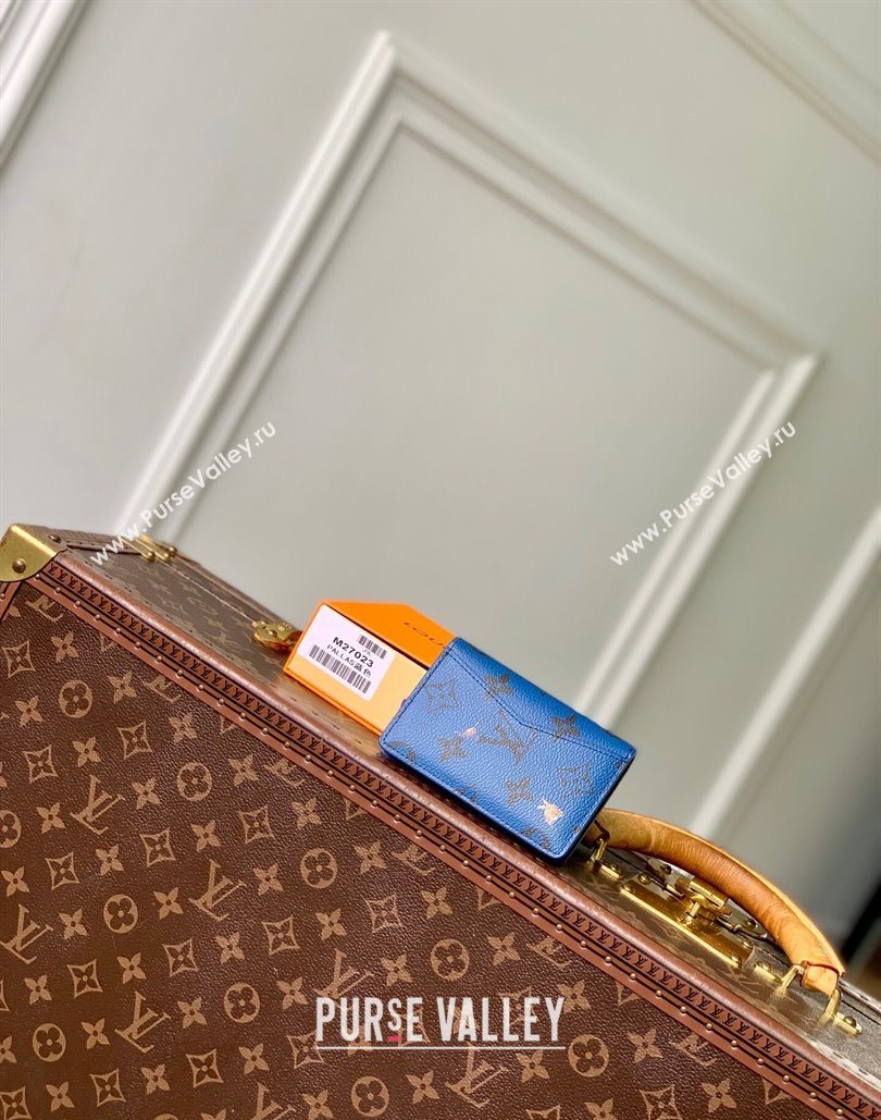 Louis Vuitton Pocket Organizer Wallet in Monogram Forest Canvas Navy Blue 2025 M26979 (KI-251126082)