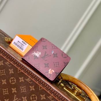 Louis Vuitton Multiple Wallet in Monogram Forest Canvas Burgundy 2025 M27057 (KI-251126084)