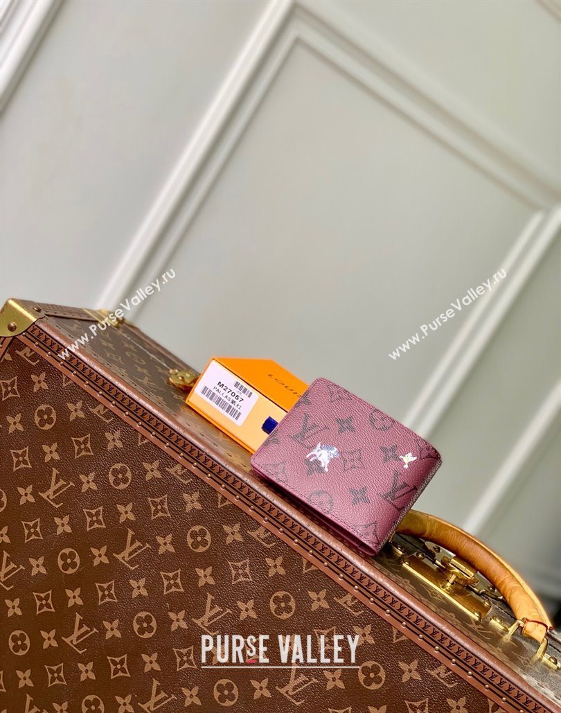 Louis Vuitton Multiple Wallet in Monogram Forest Canvas Burgundy 2025 M27057 (KI-251126084)