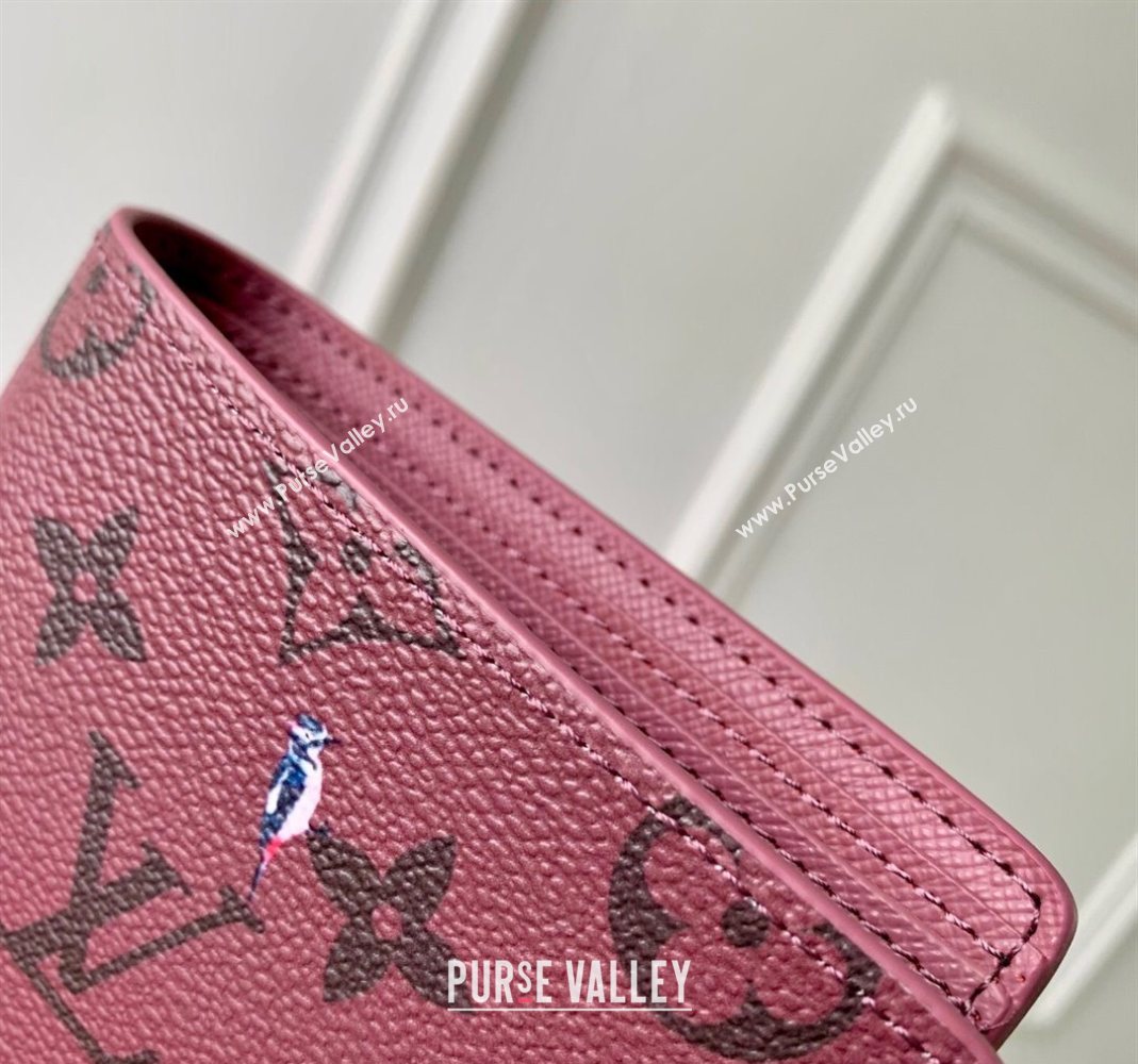 Louis Vuitton Multiple Wallet in Monogram Forest Canvas Burgundy 2025 M27057 (KI-251126084)