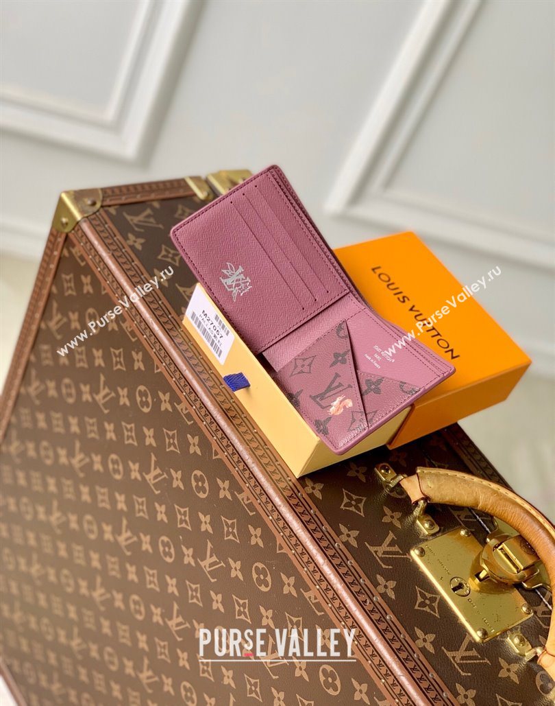 Louis Vuitton Multiple Wallet in Monogram Forest Canvas Burgundy 2025 M27057 (KI-251126084)