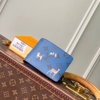Louis Vuitton Multiple Wallet in Monogram Forest Canvas Blue 2025 M27057 (KI-251126085)