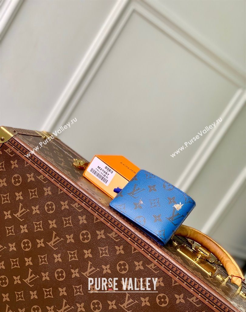 Louis Vuitton Multiple Wallet in Monogram Forest Canvas Blue 2025 M27057 (KI-251126085)