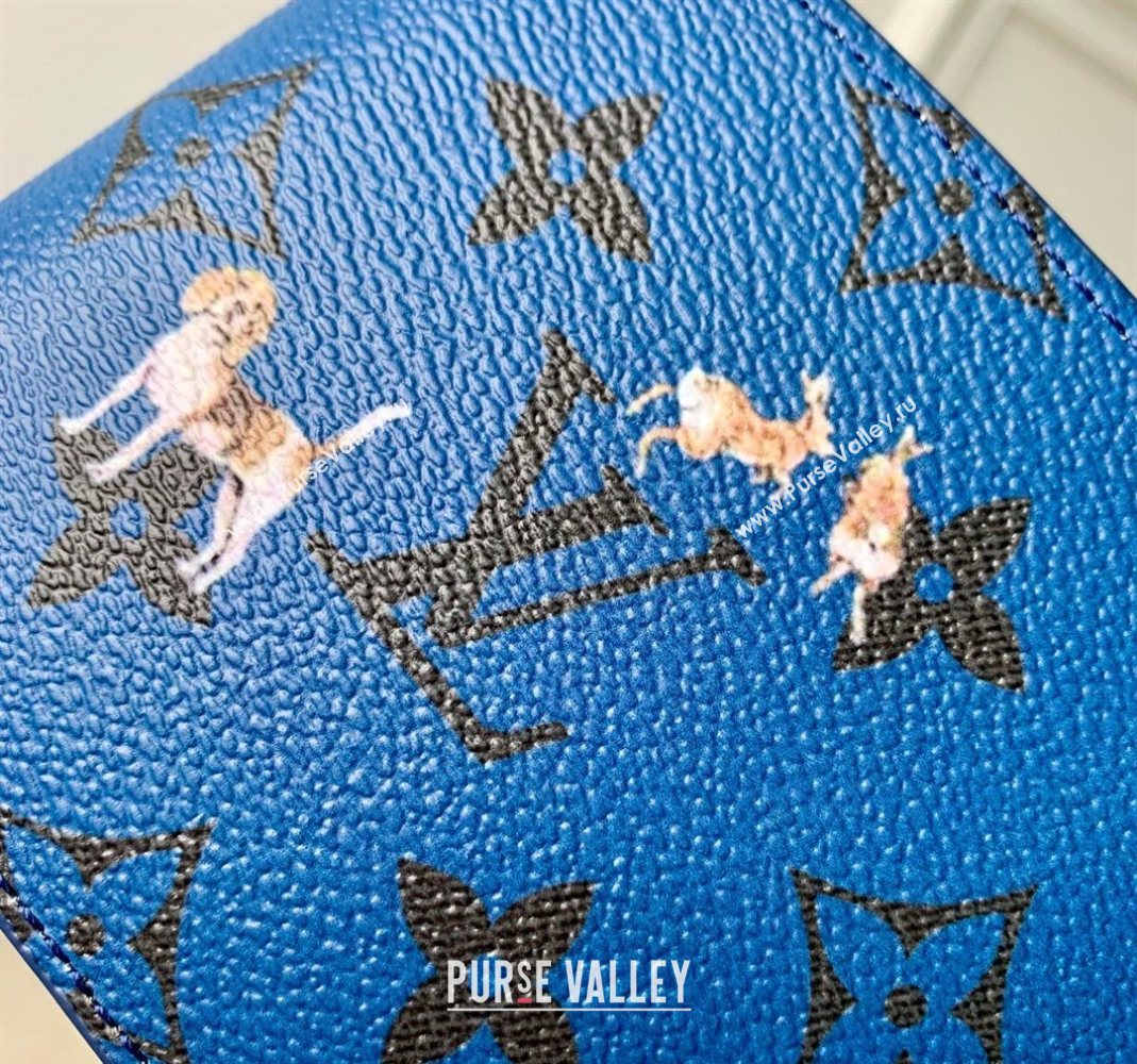 Louis Vuitton Multiple Wallet in Monogram Forest Canvas Blue 2025 M27057 (KI-251126085)