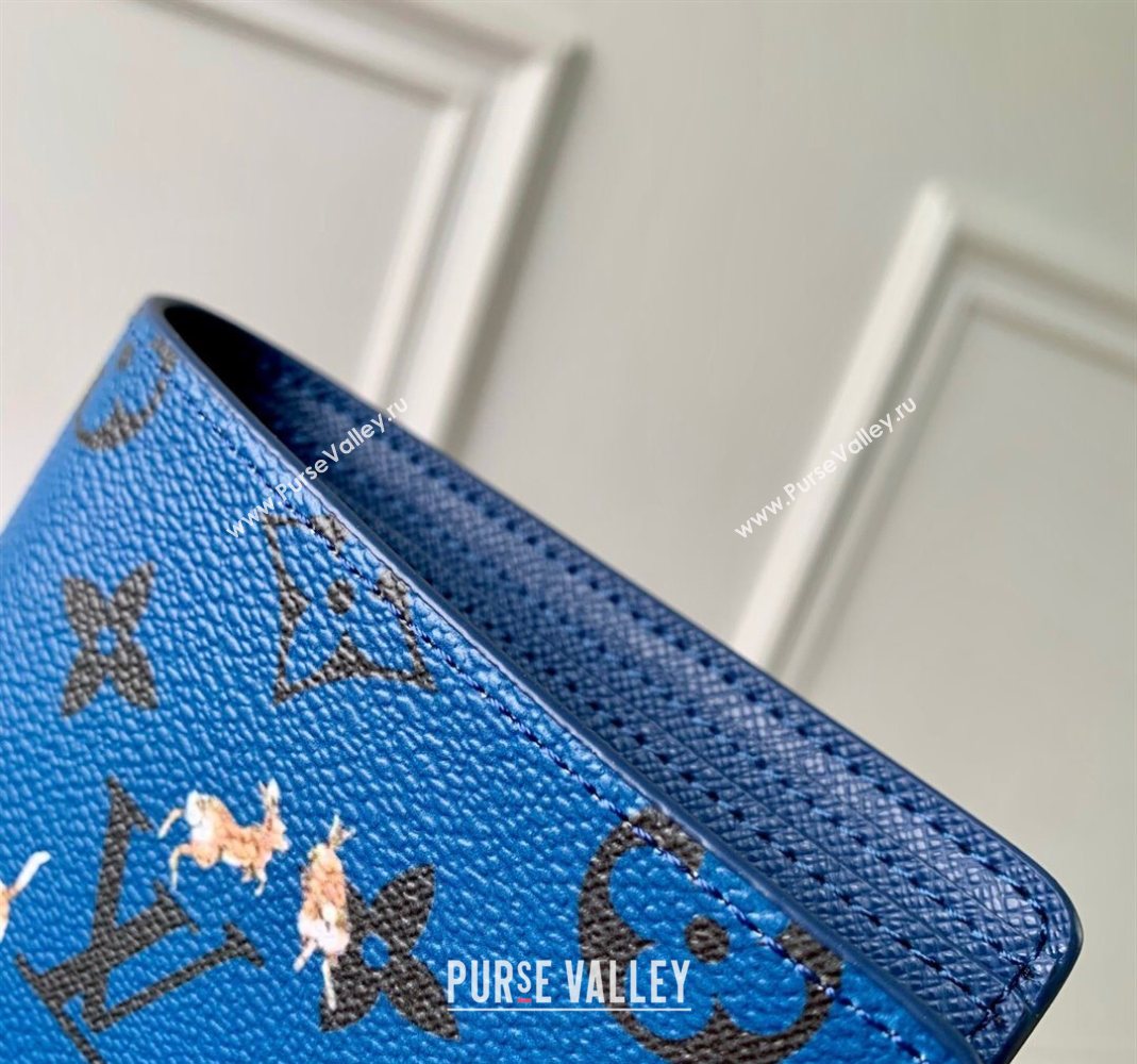 Louis Vuitton Multiple Wallet in Monogram Forest Canvas Blue 2025 M27057 (KI-251126085)