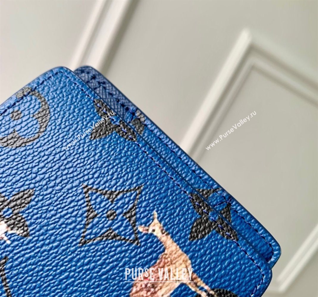 Louis Vuitton Multiple Wallet in Monogram Forest Canvas Blue 2025 M27057 (KI-251126085)