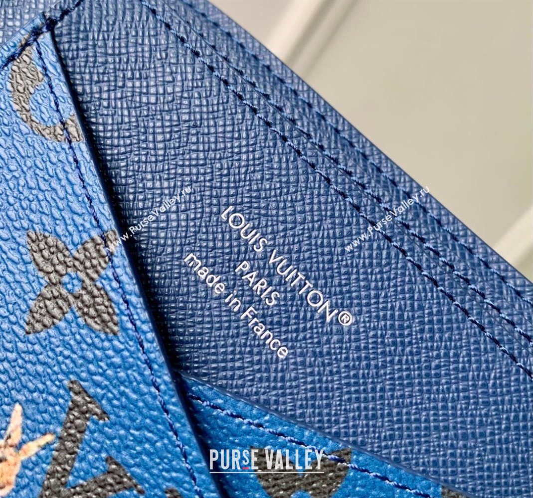 Louis Vuitton Multiple Wallet in Monogram Forest Canvas Blue 2025 M27057 (KI-251126085)