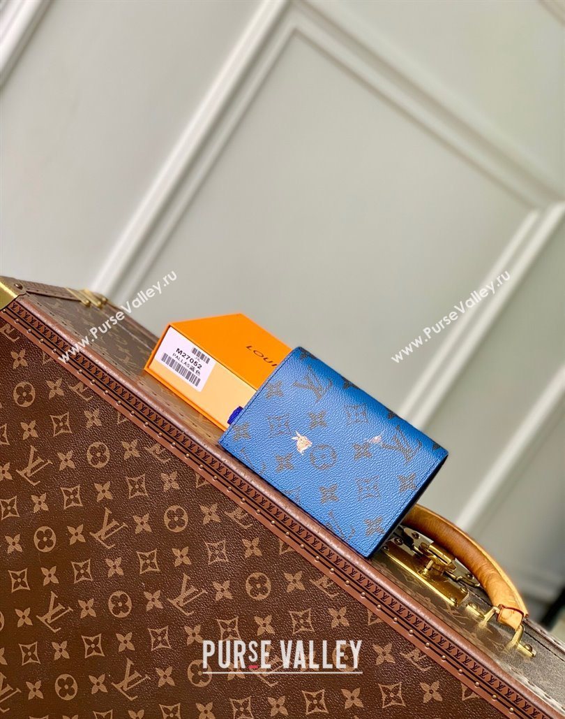 Louis Vuitton Passport Cover in Monogram Forest Canvas Navy Blue 2025 M27052 (KI-251126088)