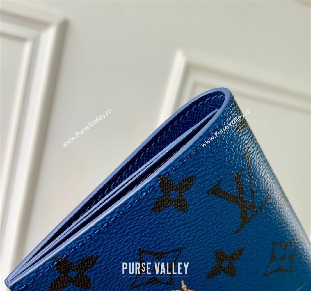 Louis Vuitton Passport Cover in Monogram Forest Canvas Navy Blue 2025 M27052 (KI-251126088)