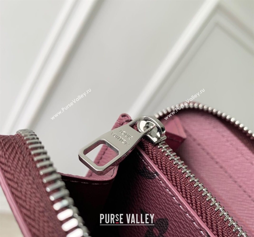Louis Vuitton Zippy Horizontal Wallet in Monogram Forest Canvas Burgundy 2025 M27226 (KI-251126090)