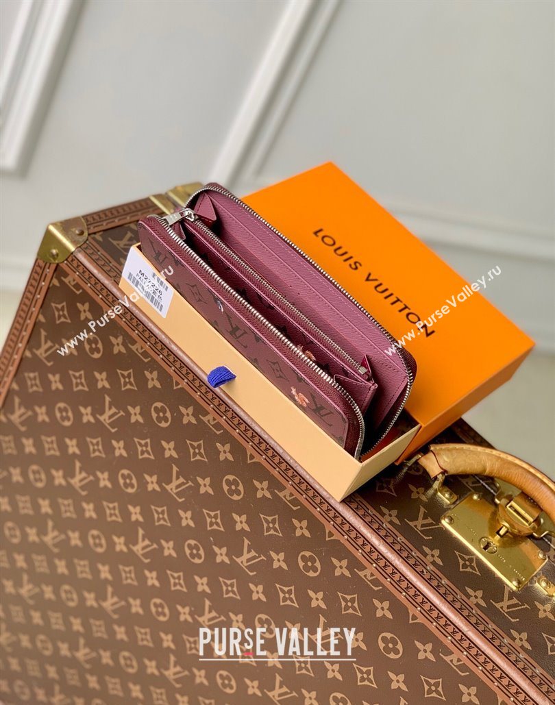 Louis Vuitton Zippy Horizontal Wallet in Monogram Forest Canvas Burgundy 2025 M27226 (KI-251126090)