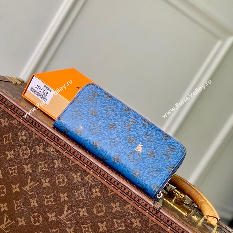 Louis Vuitton Zippy Horizontal Wallet in Monogram Forest Canvas Blue 2025 M27226 (KI-251126091)