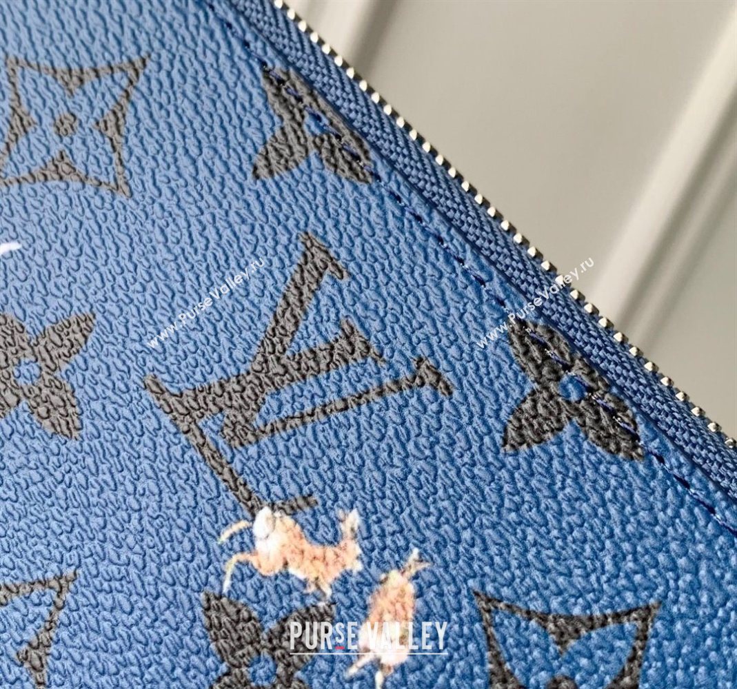 Louis Vuitton Zippy Horizontal Wallet in Monogram Forest Canvas Blue 2025 M27226 (KI-251126091)