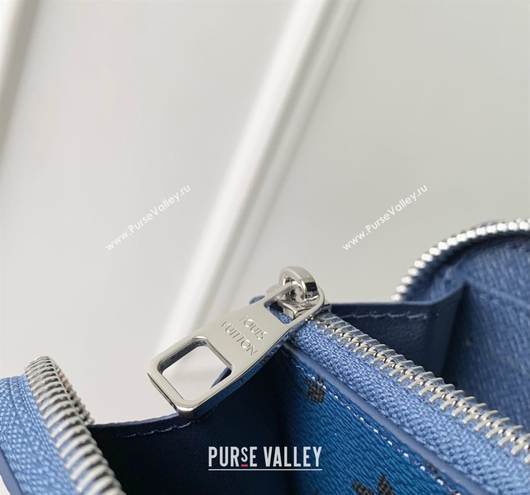 Louis Vuitton Zippy Horizontal Wallet in Monogram Forest Canvas Blue 2025 M27226 (KI-251126091)