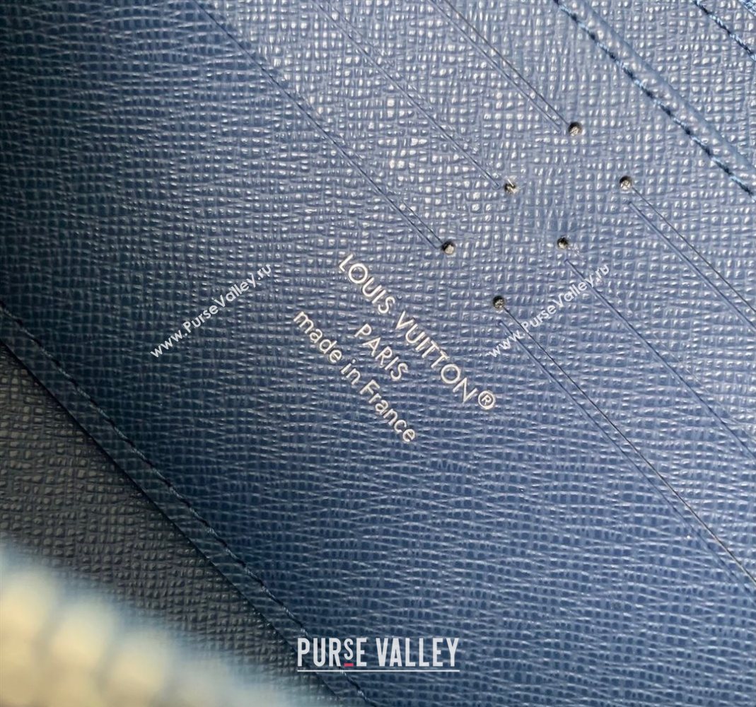 Louis Vuitton Zippy Horizontal Wallet in Monogram Forest Canvas Blue 2025 M27226 (KI-251126091)