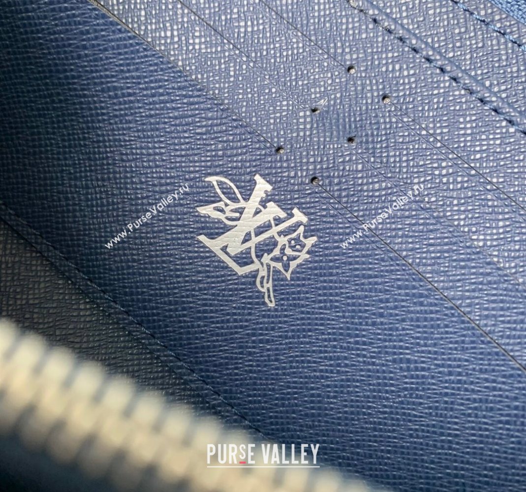 Louis Vuitton Zippy Horizontal Wallet in Monogram Forest Canvas Blue 2025 M27226 (KI-251126091)