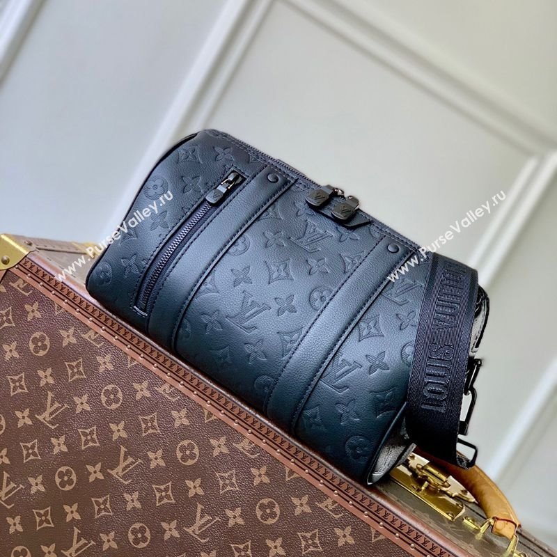 Louis Vuitton Mens City Keepall Bag in Black Monogram Shadow Leather 2025 M26750 (KI-251126092)