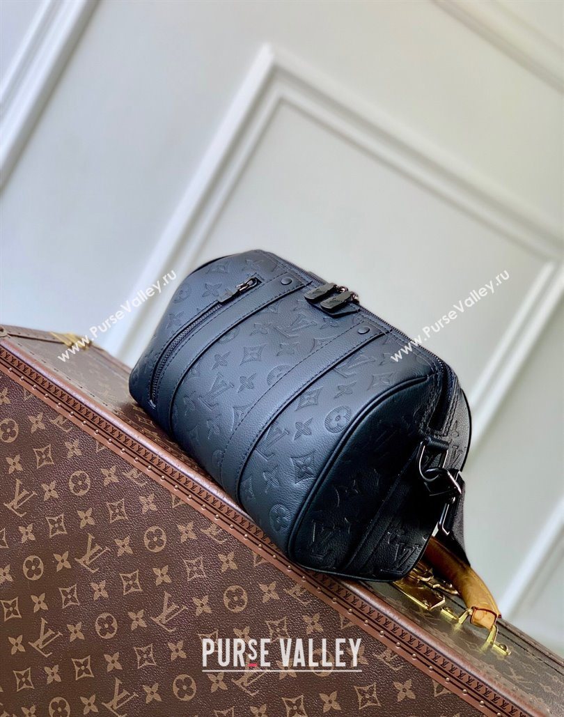 Louis Vuitton Mens City Keepall Bag in Black Monogram Shadow Leather 2025 M26750 (KI-251126092)